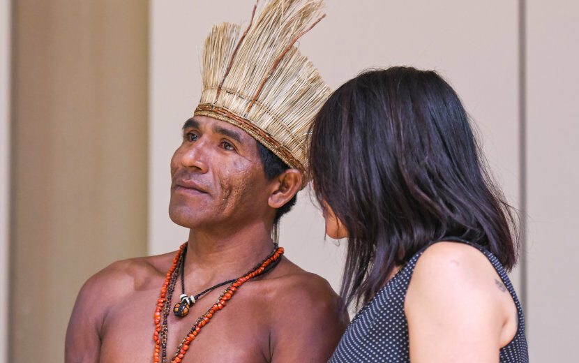 Visite exceptionnelle de l’artiste brésilien Menelaw SETE accompagné de deux indiens d'Amérique Centrale de la tribu Kiriri