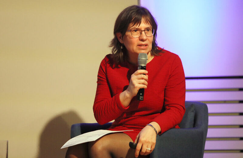 Cathy Grosjean lors des 30 ans de l'ESQESE, école de QSE de l'UCLy.